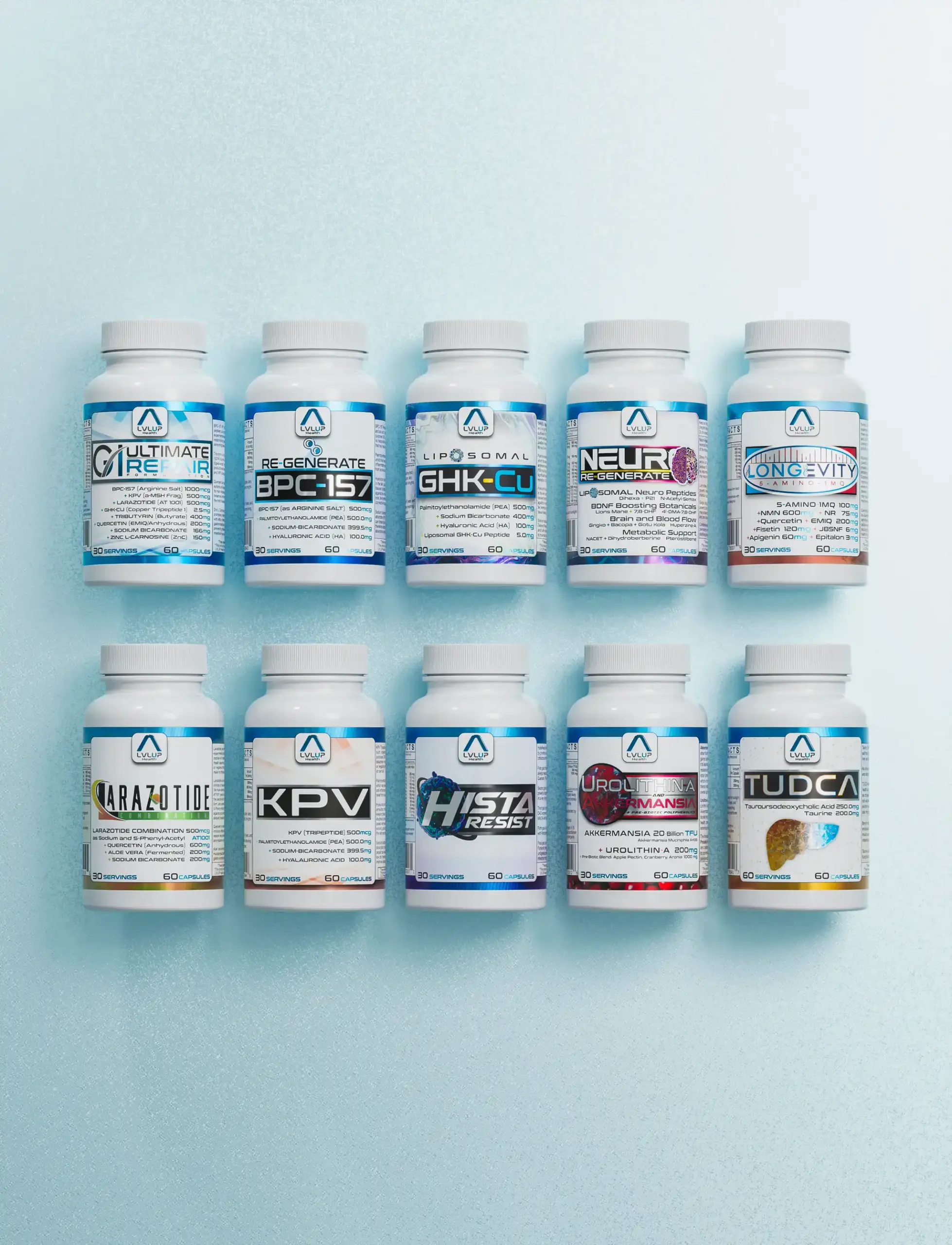 LVLUP Labs supplement display